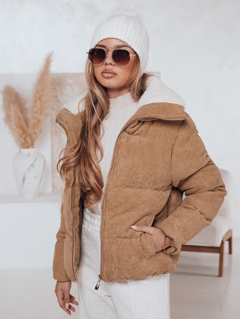 Damen Winterjacke TRENDYGLAM dunkelbeige Dstreet TY4359