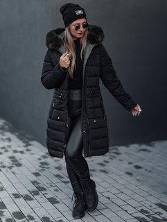 Damen Winterparka TRENDNEL Wendekapuze grün Dstreet TY4589_3