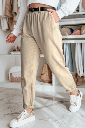 Damen Chinohose mit Gürtel TAILANDI latte Dstreet UY2549