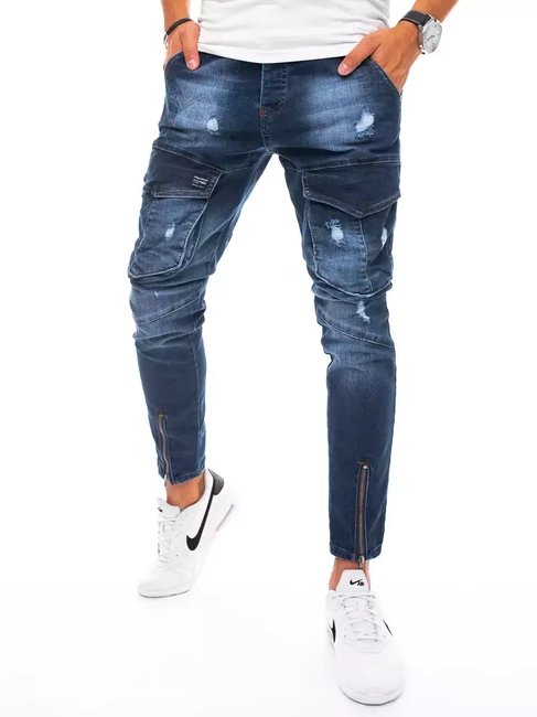 Herren Jeans Cargohose Dunkelblau Dstreet UX3292