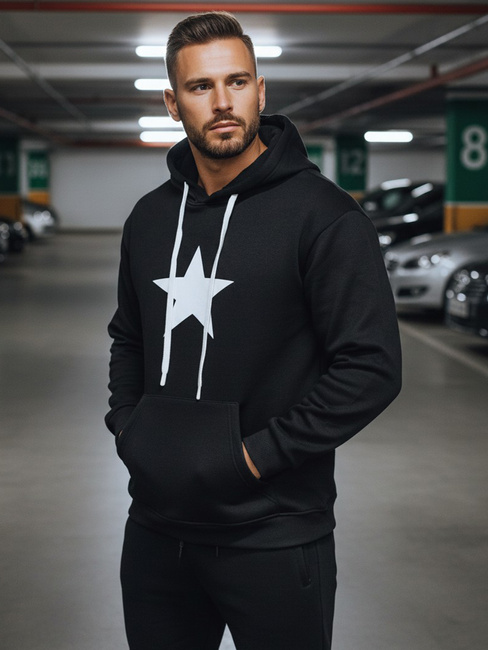 Herren Kapuzenpullover schwarz Dstreet BX5924