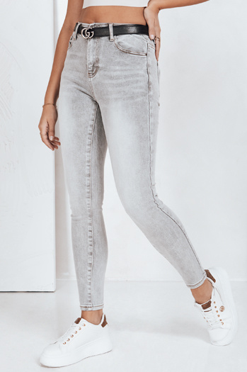 Graue Röhrenjeans für Frauen Dstreet UY2802