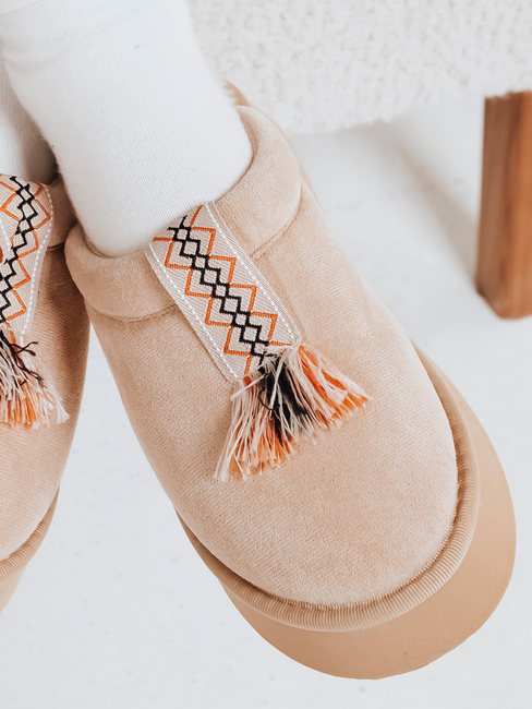 Damen isolierte Flip-Flops hellbeige Dstreet ZY1300