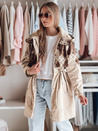 Damen Übergangs-Parka-Jacke FERIPARKA dunkelbeige Dstreet TY4876