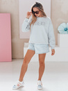 Damen Sweatshirt in Übergröße mit Stickerei EASYJOY blau Dstreet BY1516