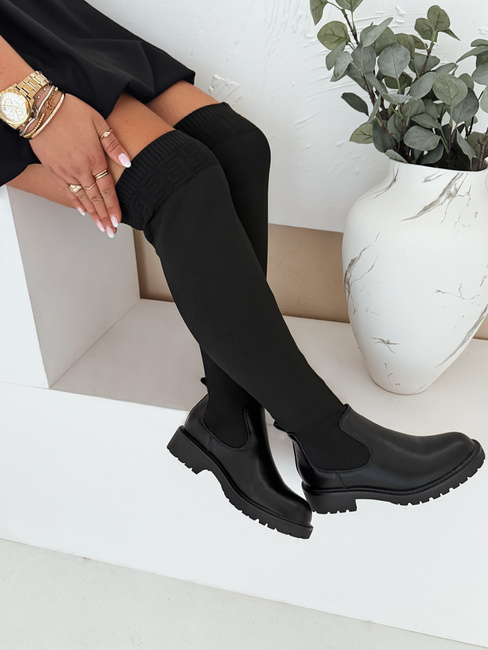 Damen Overknee-Stiefel schwarz Dstreet ZY1006