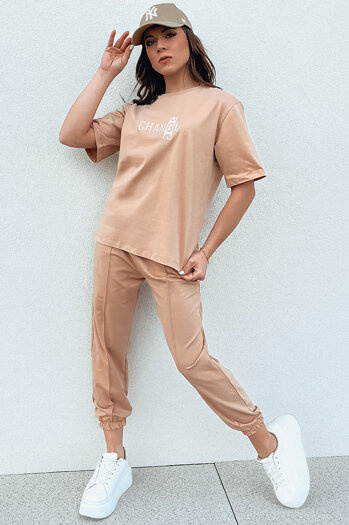 Damen Trainingsanzug Set ZIMELAN beige Dstreet AY1030