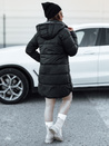PURRBREEZ Damen Winter lange gesteppte Wendejacke mit Kapuze schwarz Dstreet TY4661