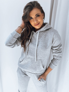 Damen Kapuzenpullover BASIC Grau Dstreet BY0155z_1