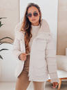 Damen WARMMISS gesteppte Winterjacke mit Kapuze weiß Dstreet TY4922