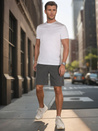 Dunkelgraue Herren Sweatshorts Dstreet SX2484
