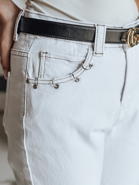 Damen Denim-Hose LIKEMELOO mom fit weiß Dstreet UY2432