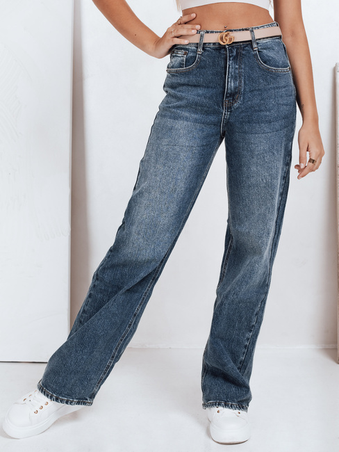 Blaue Damenjeans mit weitem Bein Dstreet UY2777