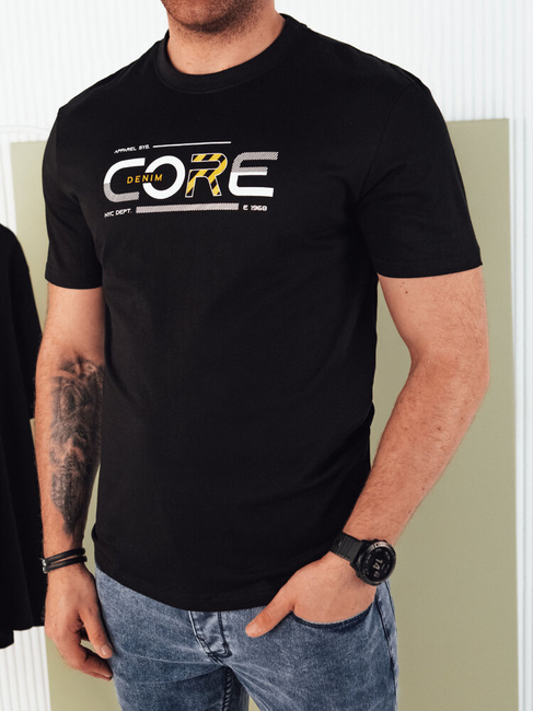 Herren T-shirt mit Aufdruck Farbe Schwarz DSTREET RX5419
