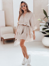 Sommer-Musselin-Kleid LYVONNE hellbeige Dstreet EY2615