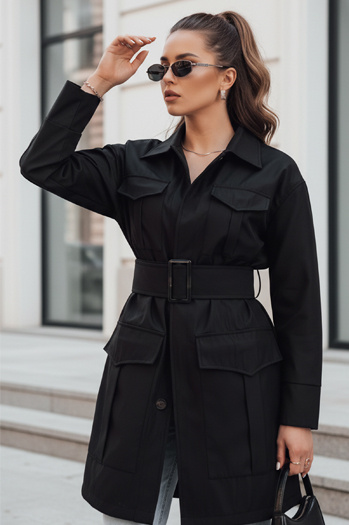 Damen Übergangsmantel gebunden VERMONT schwarz Dstreet NY0582