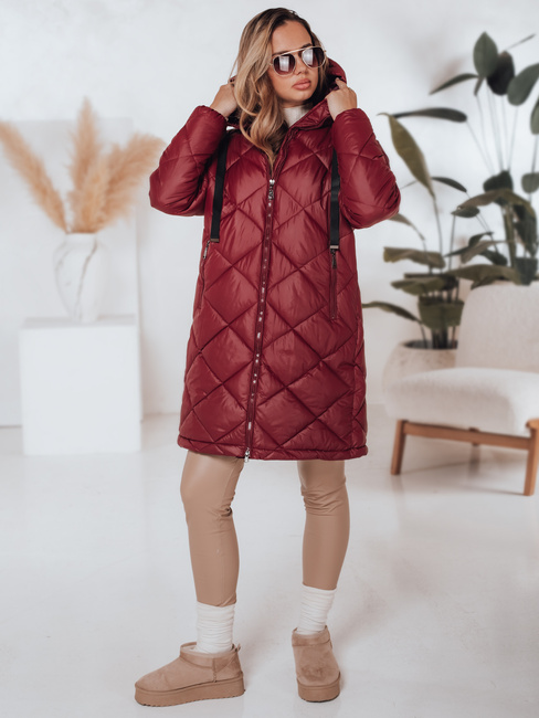 Damen Winterjacke SNOWVIBE kastanienbraun gesteppt Dstreet TY4996