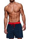 Marineblaue und rote Schwimmshorts für Männer Dstreet SX2525