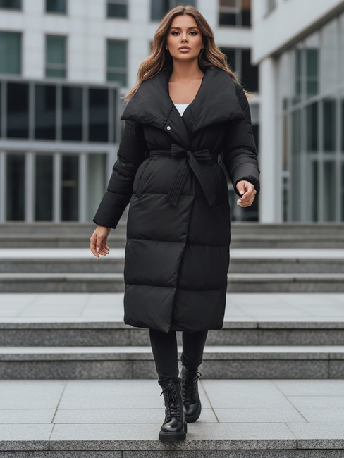 Damen Steppjacke Mantel FAVI schwarz Dstreet TY3089