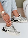 Damen sportliche silberne Turnschuhe Dstreet ZY1007