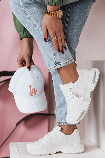 Damen sportliche Turnschuhe RUNKIK weiß Dstreet ZY0674