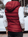 Herren Steppweste mit Kapuze rot Dstreet TX4742