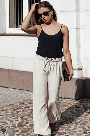 Damen Casual Hose MADDIE Farbe Hellbeige DSTREET UY2131