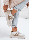 Frauen isolierte Plattform Turnschuhe beige Dstreet ZY1080