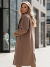 Langer Schafsfellmantel für Damen beige Dstreet NY0753z