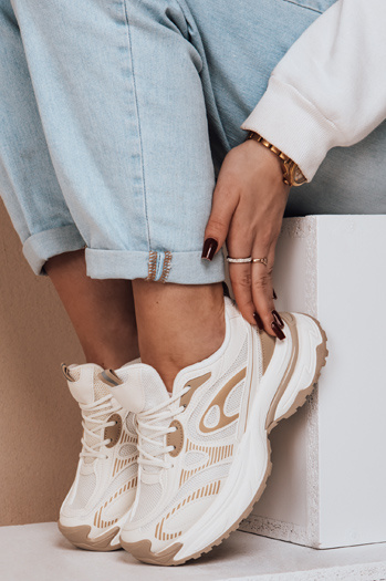 Damen Plateau Sportschuhe AIRBOOS beige Dstreet ZY0625