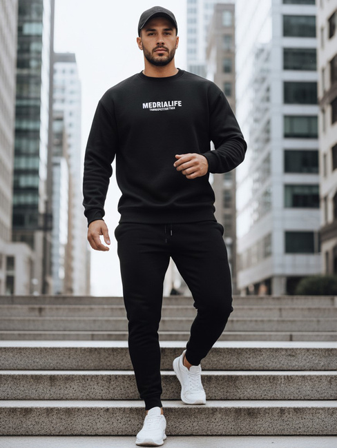 Bedrucktes Herren Sweatshirt schwarz Dstreet BX5922