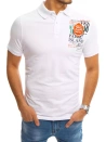 Herren Poloshirt mit Aufdruck Weiß Dstreet PX0370