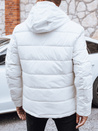 Herren Steppwinterjacke mit Kapuze weiß Dstreet TX5056