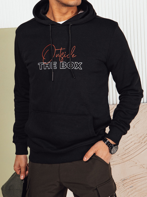Herren Sweatshirt mit Aufdruck Farbe Schwarz DSTREET BX5715