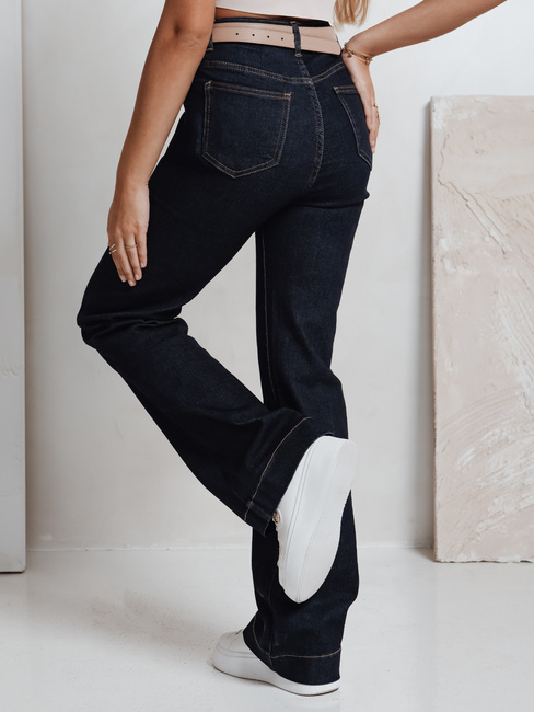 Damen Jeans mit weitem Bein navy blau Dstreet UY2775