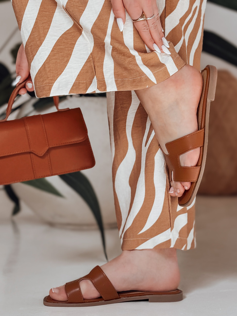 Damen Flip-Flops mit Cut-Outs KLASSINO camel Dstreet ZY0882