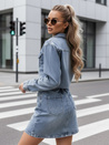 Damen Mini Einheitsgröße JINELLA Kleid mit Gürtel blau Dstreet EY2569