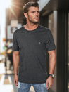 Besticktes Herren-T-Shirt dunkelgrau Dstreet RX5634