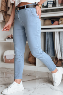 Damen Slim Fit Hose mit Gürtel LINESKA blau Dstreet UY2577