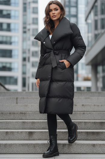 Damen Steppjacke Mantel FAVI schwarz Dstreet TY3089