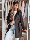 Zweireihiger Damen-Trench mit Gürtel BELISION schwarz Dstreet NY0749