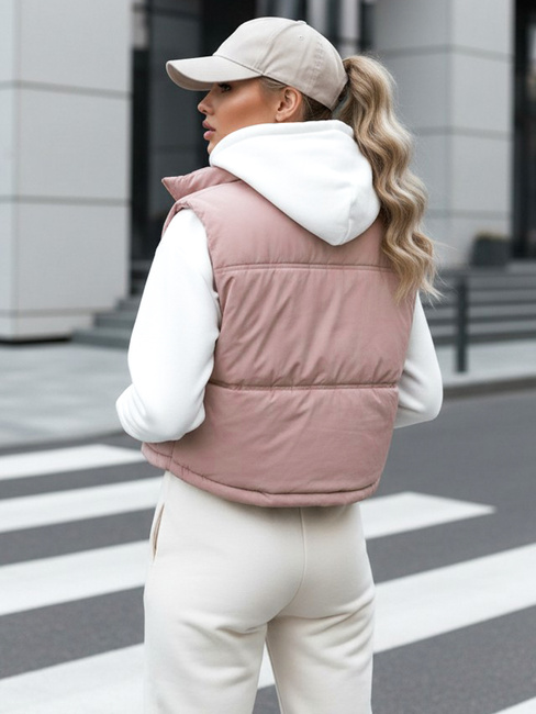 Gesteppte rosa Weste für Frauen Dstreet TY5199