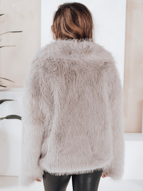 Kurzer grauer Damen-Pelzmantel ZARAFIA Dstreet TY5116
