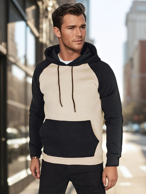 Herren-Kapuzenpullover beige Dstreet BX5890