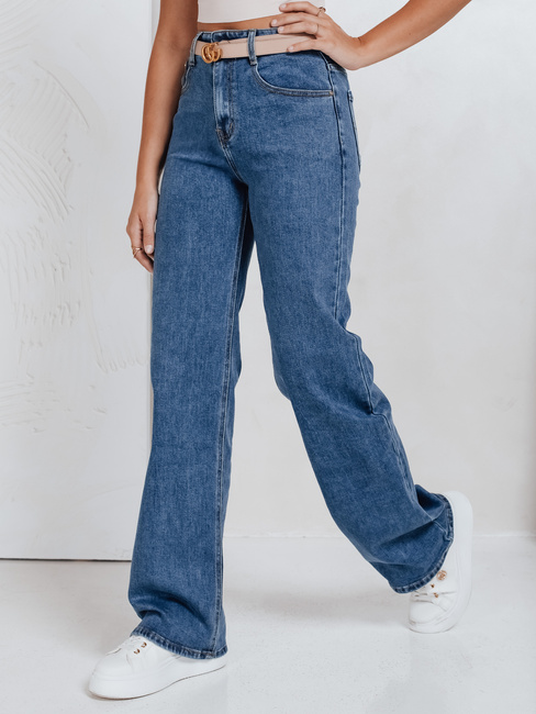Blaue Damenjeans mit weitem Bein Dstreet UY2770
