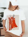 Damen T-shirt mit Aufdruck COMDI Farbe Weiß DSTREET RY2584