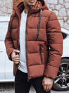 Herren Steppwinterjacke mit Kapuze ziegelgrau Dstreet TX5062