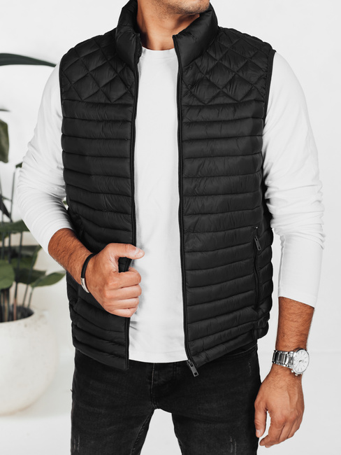 Herren Steppweste schwarz Dstreet TX5076