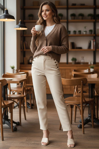 Damen CHICLINE Pullover beige Dstreet MY2419