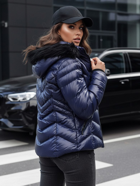 Damen Winterjacke mit Kapuze CRUNKIES navy blau Dstreet TY4491